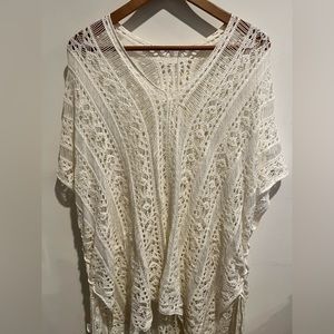 White Crochet Cover-up